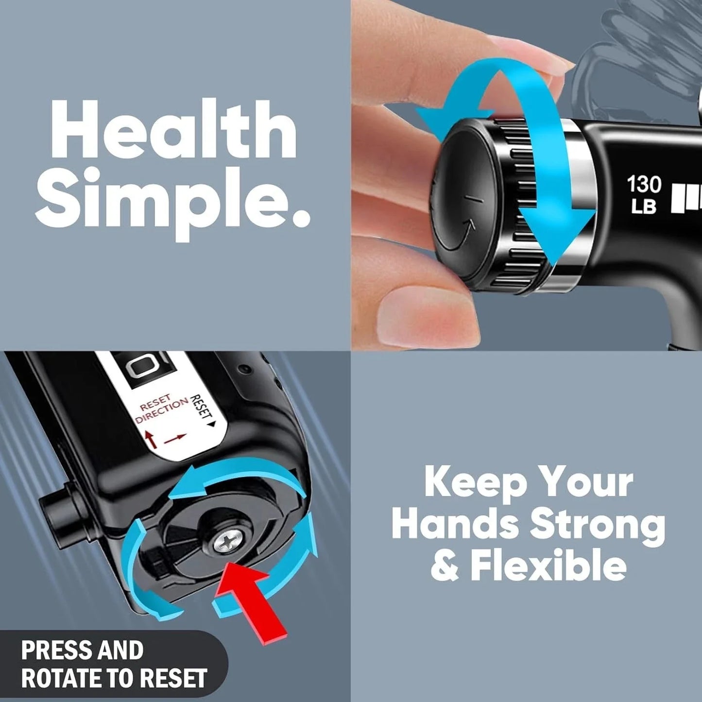 Adjustable Hand Gripper with Counter – Forearm, Wrist & Finger Strengthener with Adjustable Resistance