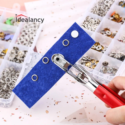 Metal Hand Press Tich Button Fixer Machine Metal Good Quality – 50 Pcs Button