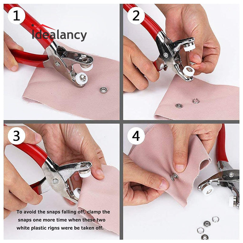 Metal Hand Press Tich Button Fixer Machine Metal Good Quality – 50 Pcs Button