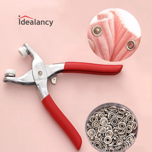 Metal Hand Press Tich Button Fixer Machine Metal Good Quality – 50 Pcs Button