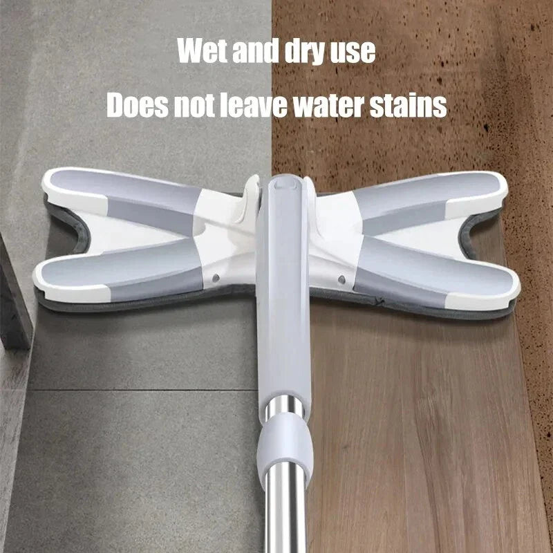 X Mop Manual Squeeze Mop – Hand-Free Flat Twist Mop with Microfiber for Easy Household Cleaning