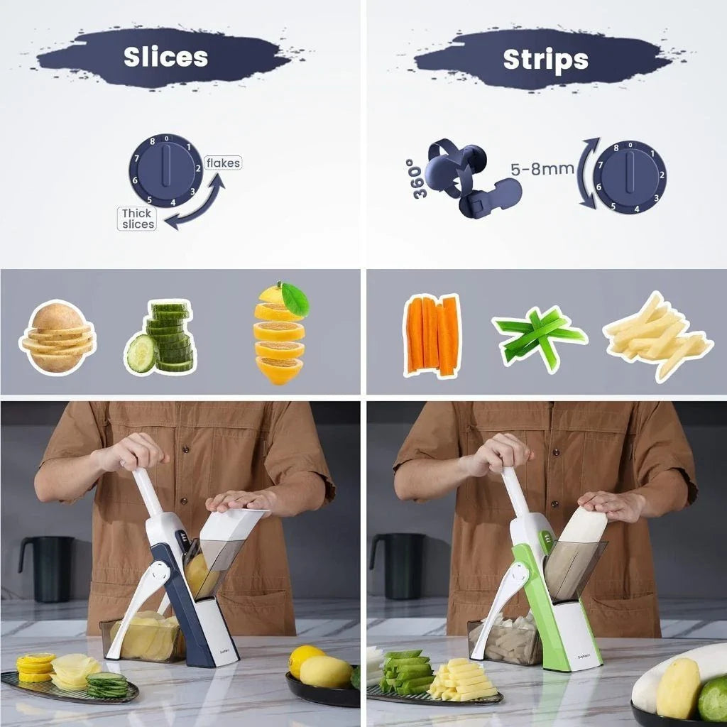 4-in-1 Multi-function Vegetable Slicer, Adjustable Drum Cutter, Vertical Grater, Kitchen Shredder Tool