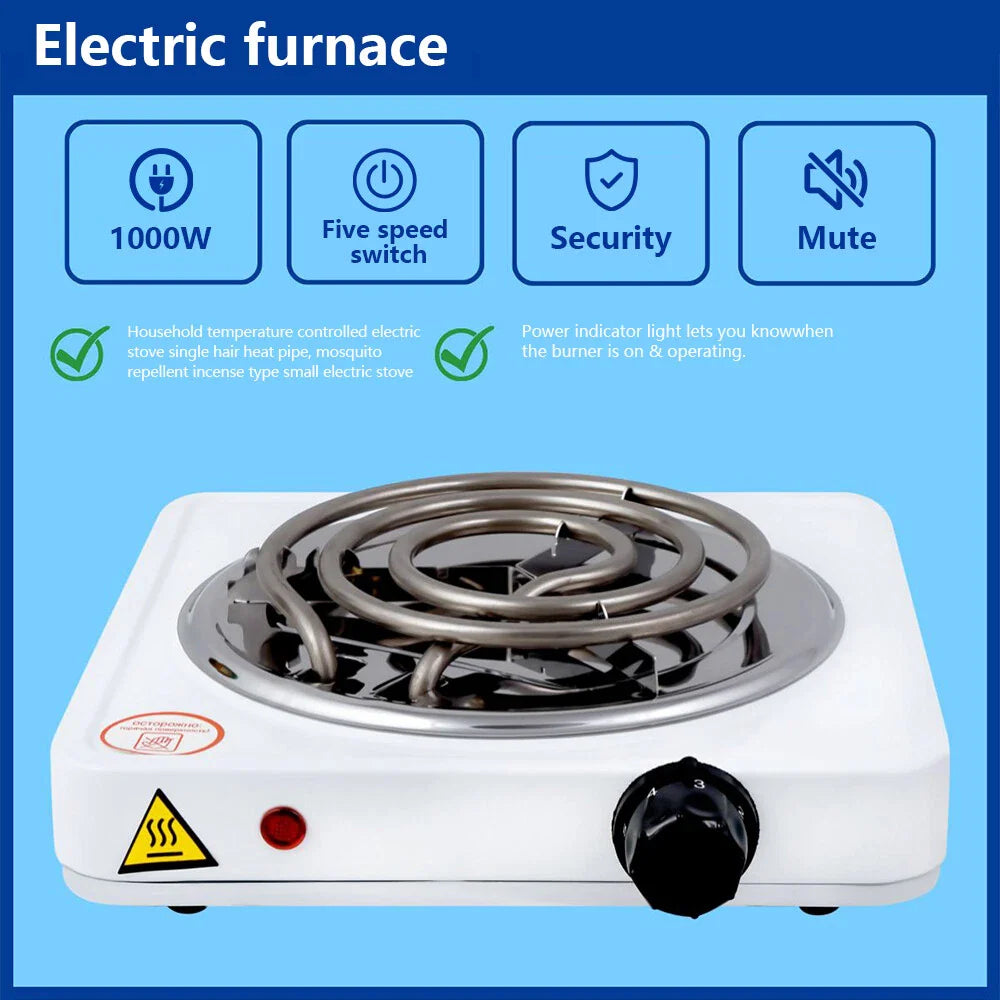Electric Hot Plate Stove – Portable Coil Heating Cooker | Compact Electric Cooktop for Home & Kitchen Use