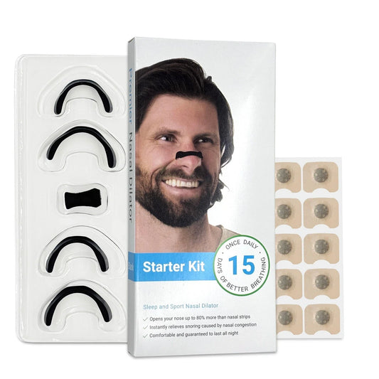 SleepCo Magnetic Nasal Dilator Starter Kit – Next-Gen Magnetic Nose Strips & Breathable Nose Clips for Better Sleep