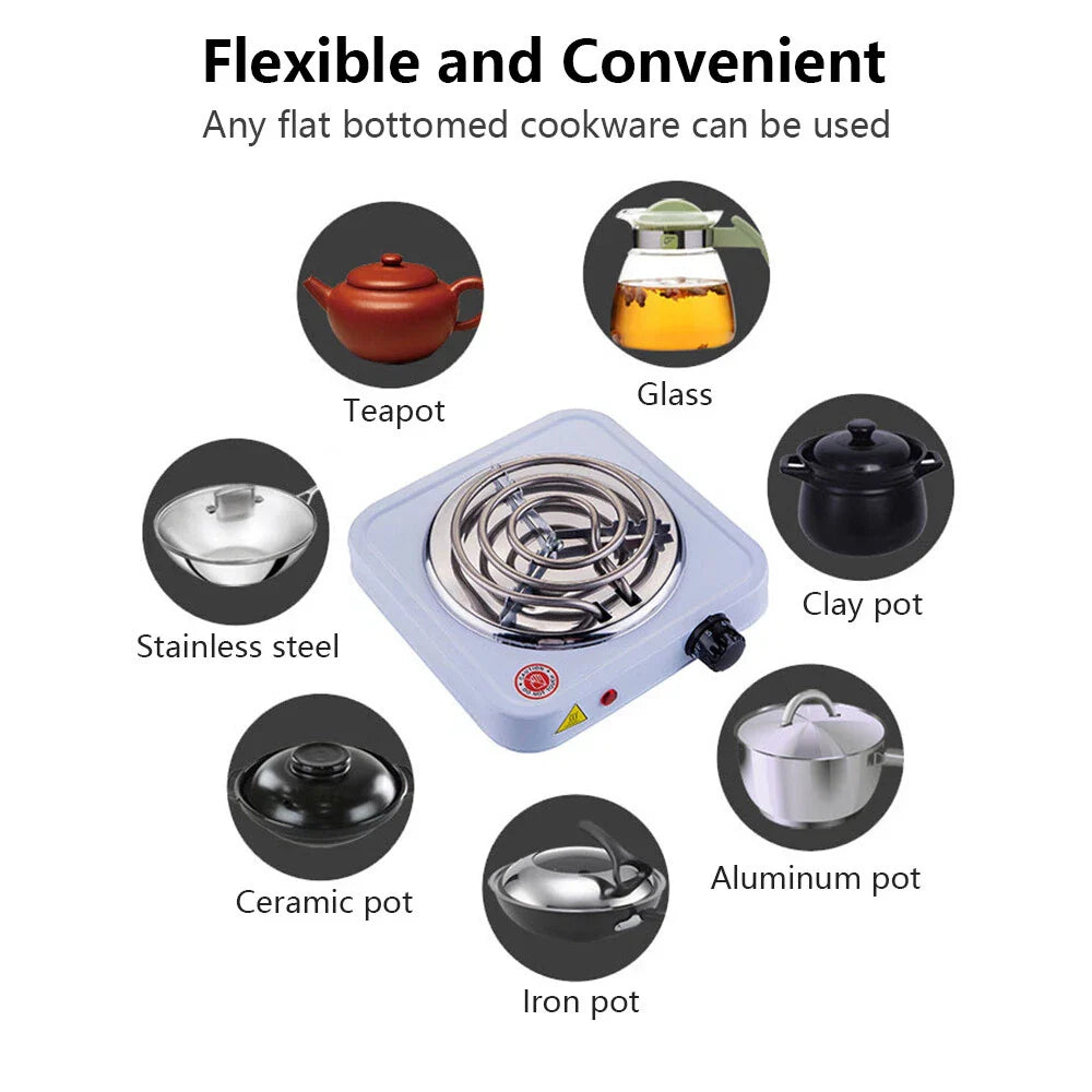 Electric Hot Plate Stove – Portable Coil Heating Cooker | Compact Electric Cooktop for Home & Kitchen Use